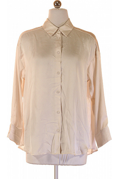 ZARA dámská elegantní lesklá košile s dlouhým rukávem béžová Vel. XS | ZARA | obrázek 2