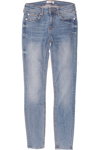 Dámské úzké Modré ZARA Second Hand Vel.  34