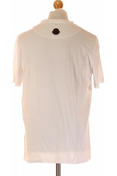 Pánské Tričko s Potiskem Bílé MONCLER Second hand Vel. M | MONCLER | obrázek 2