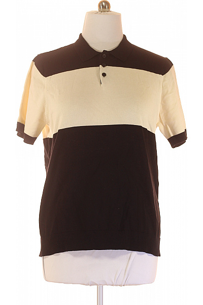 Pánské Tričko S Límečkem Černé Vel. XL