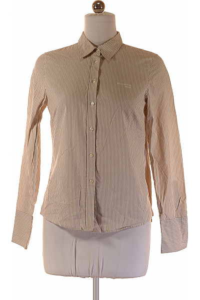 Marc O´Polo Dámská béžová pruhovaná košile s dlouhým rukávem vypasovaná elegantní Vel. 38 | Marc O´Polo | obrázek 2