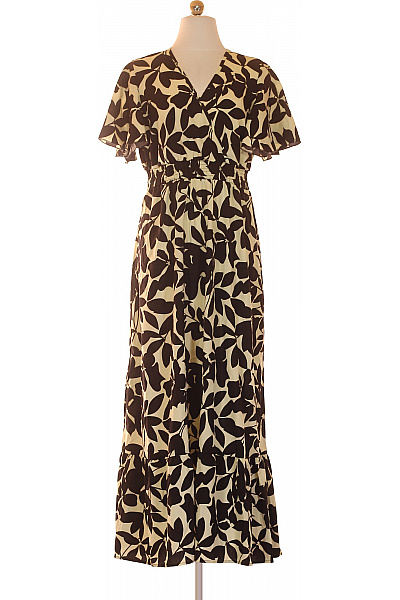 Dámské šaty s krátkým rukávem květované dlouhé zavinovací boho Vel. M | Unimoda | obrázek 2