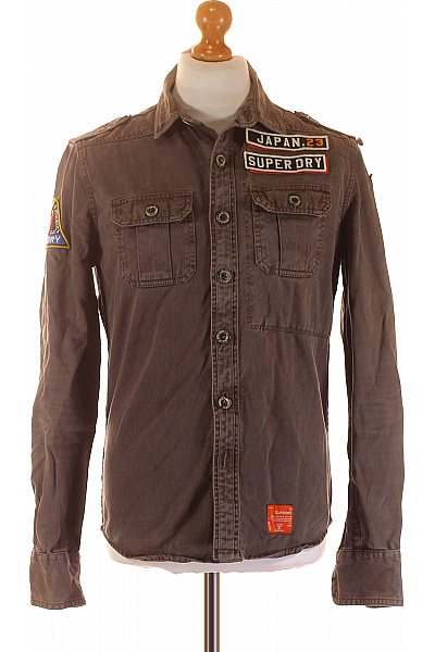 SUPERDRY Pánská Bunda Šedá Second Hand Vel. M