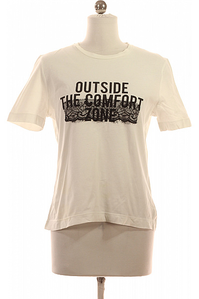 MANGO Dámské Tričko s Potiskem Bílé Vel. XS | MANGO | obrázek 2