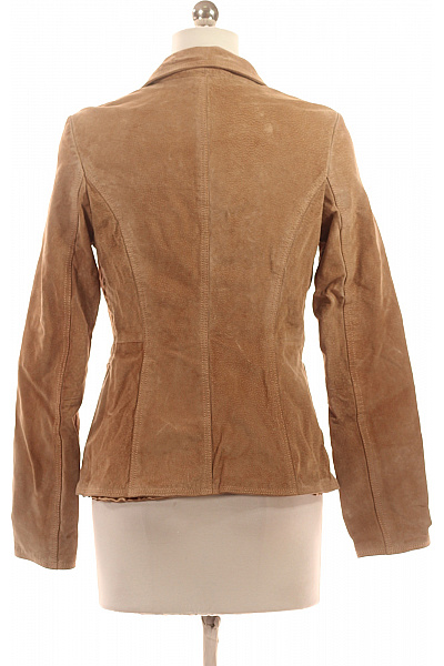 Dámské Sako Kožené Hnědé | Unimoda | obrázek 2