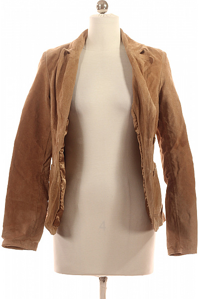 Dámské Sako Kožené Hnědé | Unimoda | obrázek 3