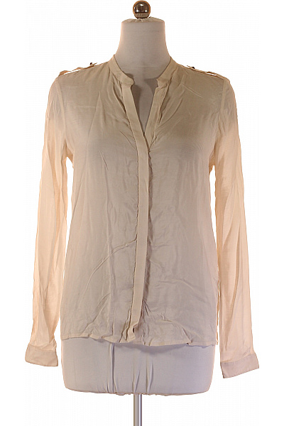 ZARA Dámská béžová košile dlouhý rukáv elegantní volná průhledná Velikost L | ZARA | obrázek 2