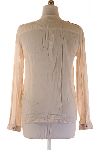 ZARA Dámská béžová košile dlouhý rukáv elegantní volná průhledná Velikost L | ZARA | obrázek 3
