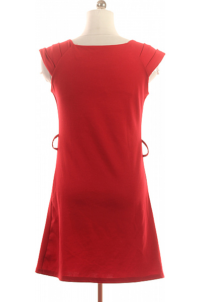 Dámské šaty krátké červené volnočasové s páskem Vel. M | Unimoda | obrázek 3