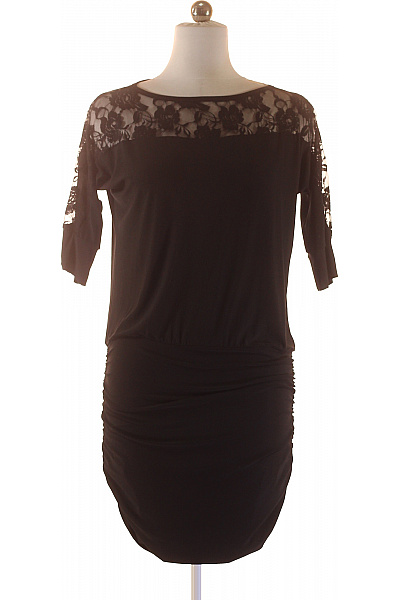  Šaty s Krajkou Černé Vel. 40 | Unimoda | obrázek 2