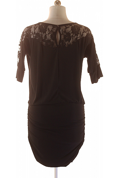  Šaty s Krajkou Černé Vel. 40 | Unimoda | obrázek 3