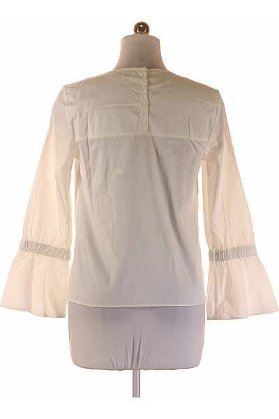 SELECTED Dámská bílá halenka s dlouhým rukávem a zvonovými manžetami Vel. 38 | SELECTED | obrázek 2