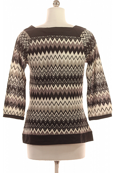 paprika Dámská pletená halenka s 3/4 rukávem a cikcak vzorem Velikost S | paprika | obrázek 2