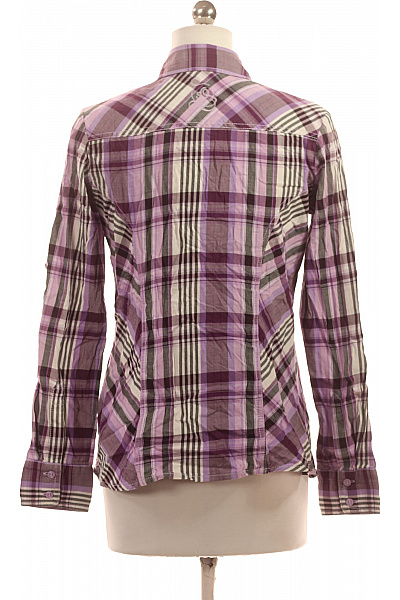 s.OLIVER Dámská fialová kostkovaná košile s dlouhým rukávem ležérní Velikost 36 | s.OLIVER | obrázek 2