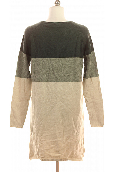 ONLY Dámské pletené tunikové šaty s dlouhým rukávem béžové šedé Vel. S | ONLY | obrázek 2