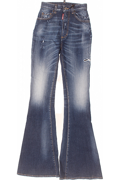 Bootcut Dámské Široké Džíny Bavlněné Modré Dsquared2
