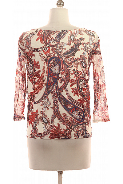 s.OLIVER Dámská halenka s 3/4 rukávem a výstřihem s uzlem, vzorovaná Vel. 34 | s.OLIVER | obrázek 2