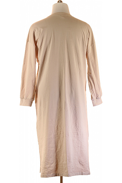 Tričkové  Šaty Béžové Second hand Vel. L | HM  | obrázek 3