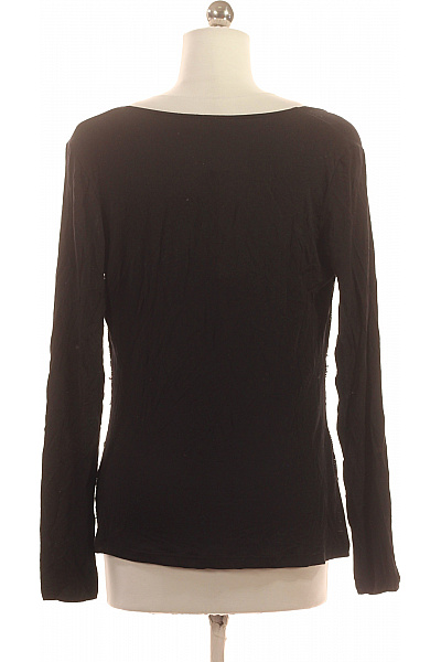 APRIORI Dámská černá halenka s flitry a dlouhým rukávem elegantní Velikost 36 | APRIORI | obrázek 3