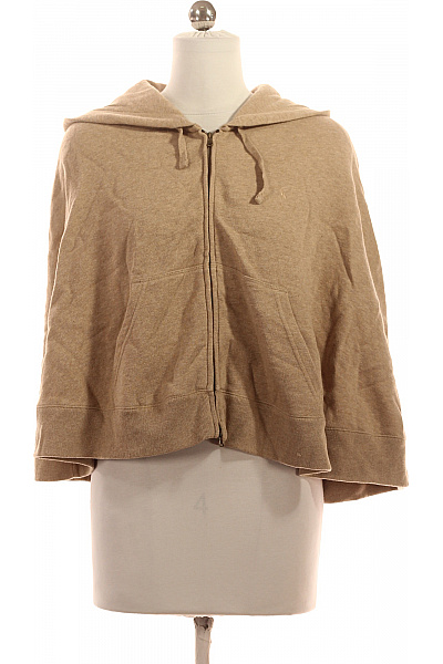 Ralph Lauren Dámské Béžové Bavlněné Pončo S Kapucí Na Zip Velikost S