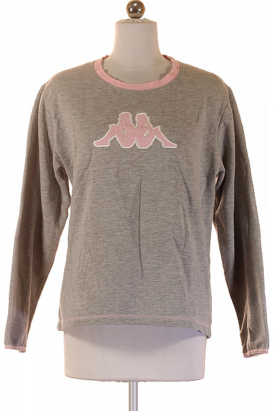 Kappa Dámská bavlněná mikina šedá s dlouhým rukávem crewneck Velikost L | Kappa | obrázek 2