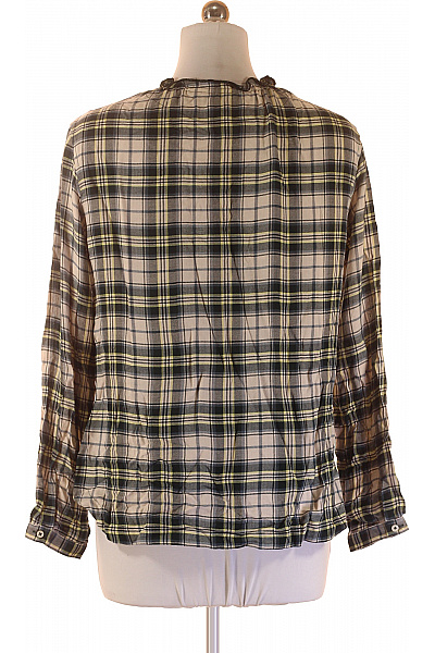 Marc O´Polo Dámská viskózová kostkovaná halenka s dlouhým rukávem volná béžová zelená Vel. 38 | Marc O´Polo | obrázek 3