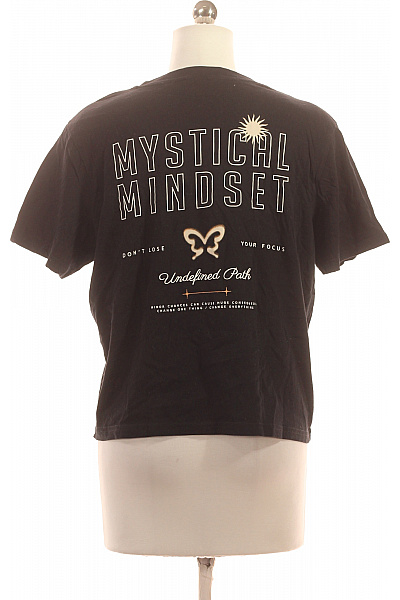 CLOCKHOUSE Dámské černé tričko s krátkým rukávem a potiskem motýl Vel. s | CLOCKHOUSE | obrázek 2