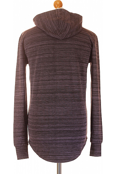 Pánská viskózová mikina s kapucí pruhovaná šedá streetwear Velikost M | Unimoda | obrázek 2