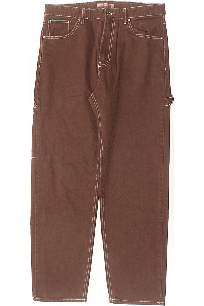 Bershka Pánské Rovné Džíny Hnědé