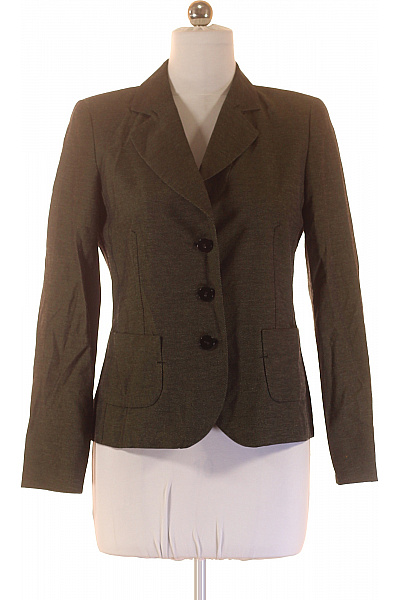 Biba Dámský polyesterový tmavě zelený vypasovaný blejzr business podzimní elegantní Vel. 38 | Biba | obrázek 2