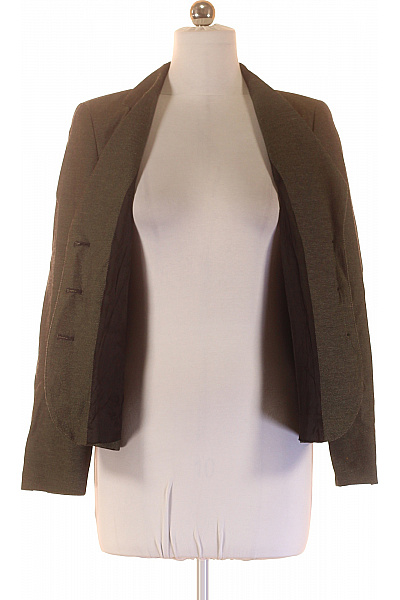 Biba Dámský polyesterový tmavě zelený vypasovaný blejzr business podzimní elegantní Vel. 38 | Biba | obrázek 4