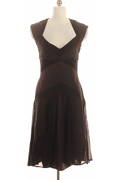 Reiss Dámské šaty Krátký Rukáv Elegantní Midi černé Velikost 10