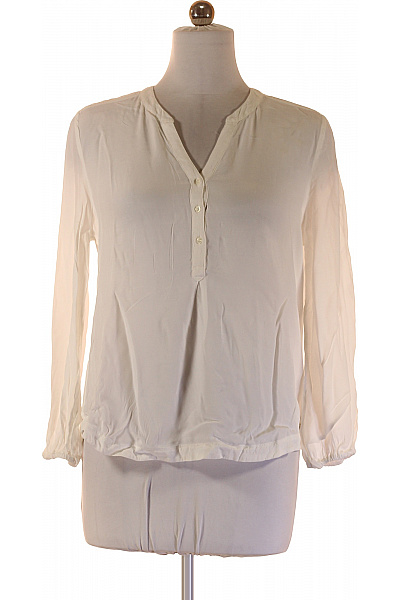 TOMMY HILFIGER Dámská bílá halenka s dlouhým rukávem a výstřihem do V Vel. 10 | TOMMY HILFIGER | obrázek 2