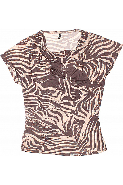 Dámské Tričko s Potiskem Hnědé Amisu Vel. M | Amisu | obrázek 2