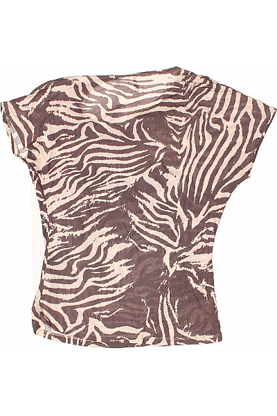 Dámské Tričko s Potiskem Hnědé Amisu Vel. M | Amisu | obrázek 3