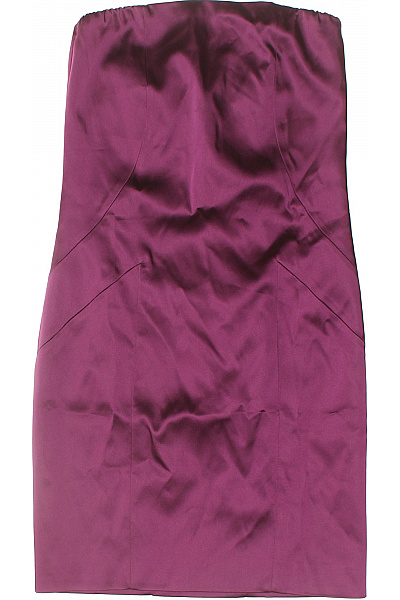 PATRIZIA  PEPE Fialové saténové pouzdrové šaty bez ramínek elegantní krátké na párty Vel. 40 | PATRIZIA  PEPE | obrázek 2