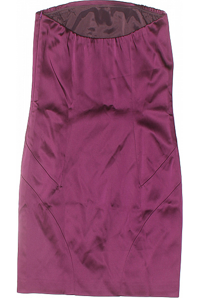 PATRIZIA  PEPE Fialové saténové pouzdrové šaty bez ramínek elegantní krátké na párty Vel. 40 | PATRIZIA  PEPE | obrázek 3