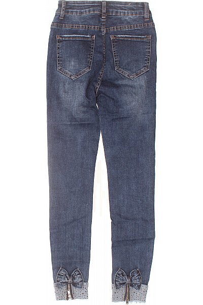 Dívčí Džíny Modrá Second hand Vel. 34 | denim | obrázek 3