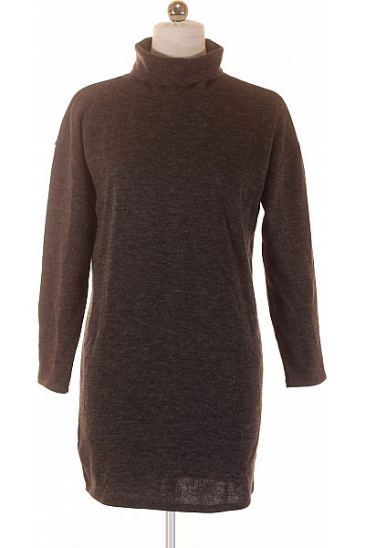 MANGO  Šaty Pletené Šedé Second Hand Vel. M