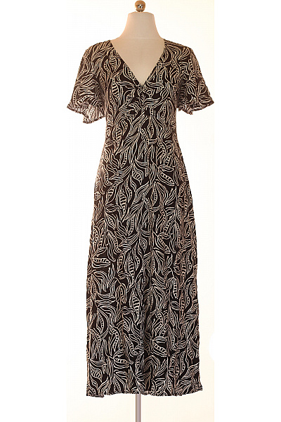 sinsay dámské šaty s krátkým rukávem květinové černé Velikost M | sinsay | obrázek 2