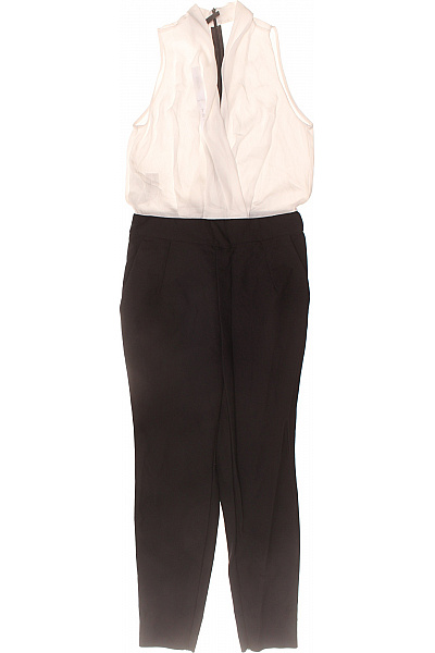 MANGO elegantní dámský overal bez rukávů černobílé Velikost M | MANGO | obrázek 2