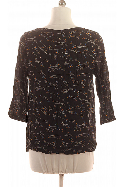 s.OLIVER Dámská černá halenka s 3/4 rukávem a potiskem ptáků volná Vel. 42 | s.OLIVER | obrázek 3