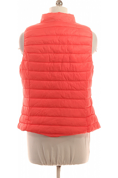 Dámská oranžová prošívaná zateplená vesta bez rukávů teplá Vel. 42 | Unimoda | obrázek 3