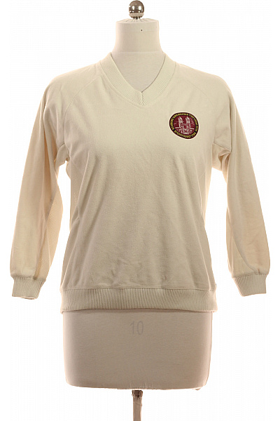 Canterbury Dámská Mikina S Dlouhým Rukávem Béžová S Výšivkou Přes Hlavu Sportovní Velikost LB