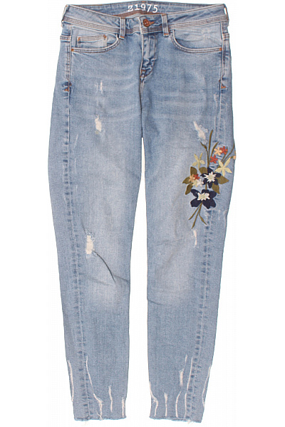 ZARA Roztrhané Dámské Džíny Modré Vel.  36