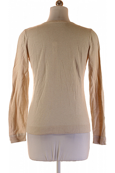 Esprit Dámský béžový tenký pulovr žebrovaný s výstřihem do V Velikost M | Esprit | obrázek 2