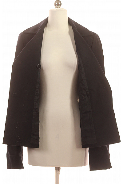 Dámský Kabát Černý Donna Karan Second hand Vel. S | Donna Karan | obrázek 4