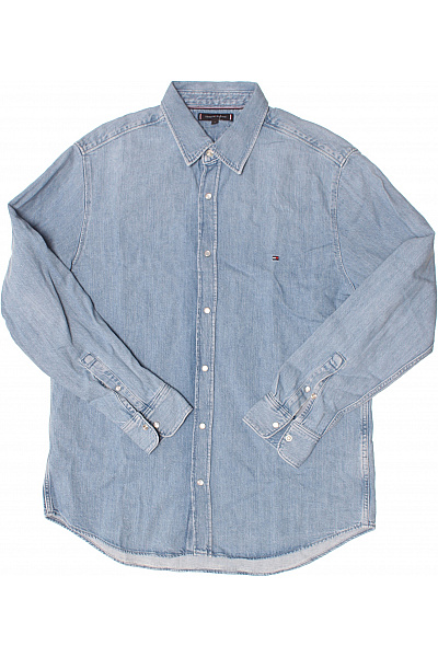 Riflová Pánská Košile Modrá TOMMY HILFIGER Vel. L | TOMMY HILFIGER | obrázek 2