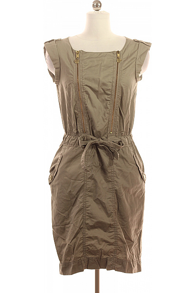 InWear Khaki dámské šaty safari styl se zipy a stahováním v pase Velikost M | InWear | obrázek 2