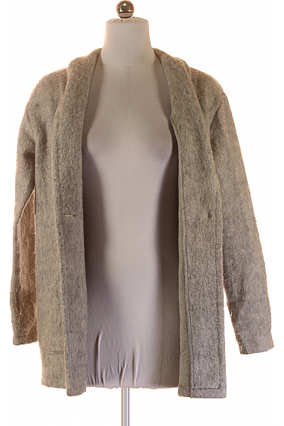 DESIRES Dámský šedý polyesterový flaušový krátký kabát podzimní moderní Velikost M | DESIRES | obrázek 3